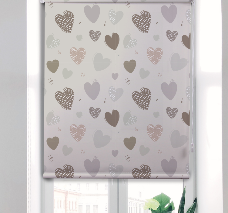 Gray Pattern romantic roller blind - TenStickers