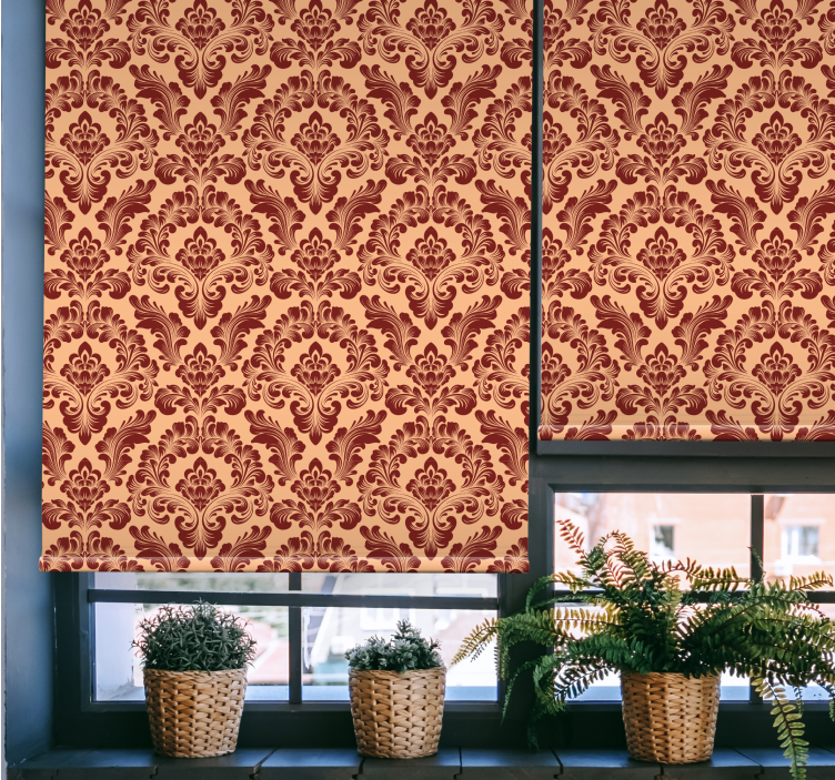 Intricate Floral Theme elegant roller blind - TenStickers