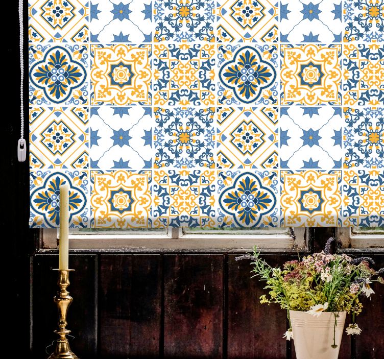 Intricate Tile Patterns texture and pattern roller blind - TenStickers
