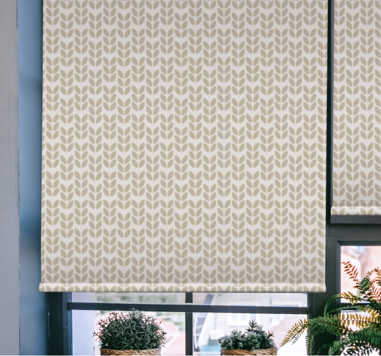Leaf Pattern Design flowers and plants roller blind - TenStickers