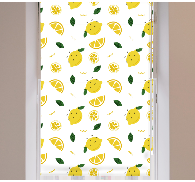 Lemon Slice Motif fruit and vegetable roller blind - TenStickers