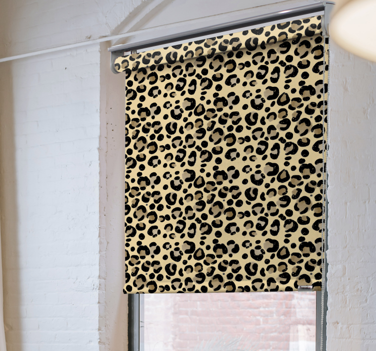 Leopard Print Pattern animal roller blind - TenStickers