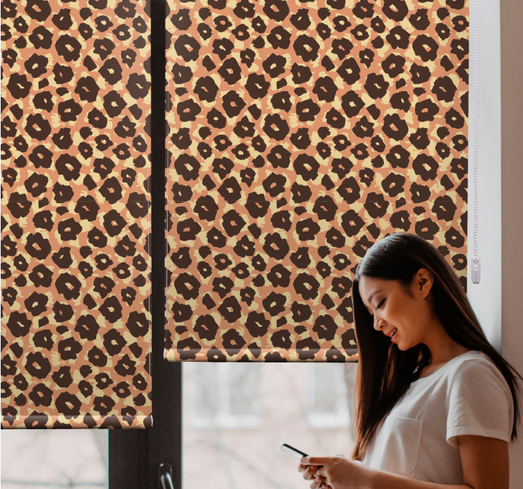 Leopard Skin Print animal roller blind - TenStickers
