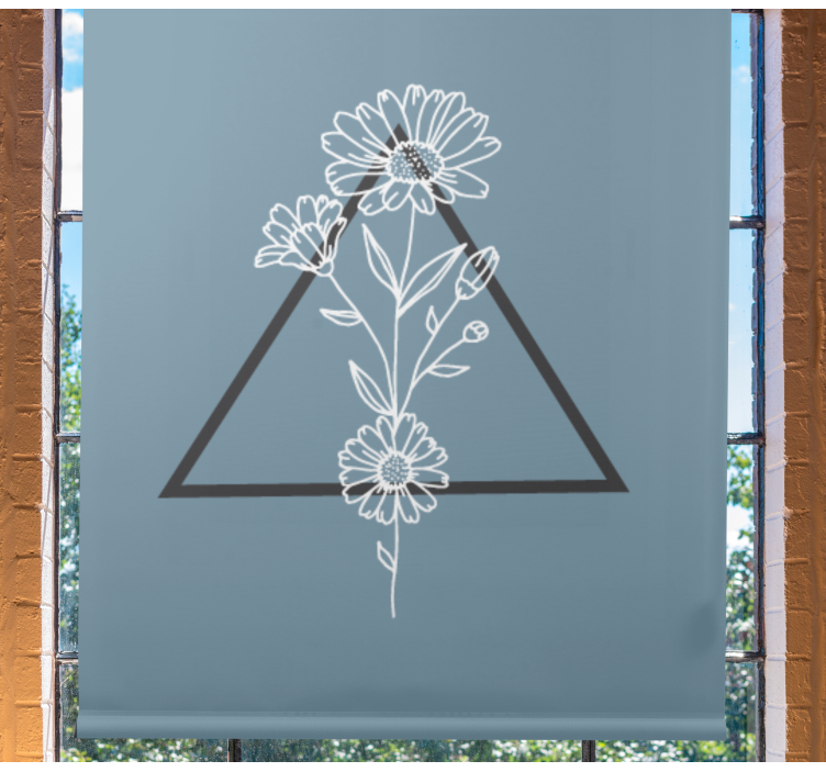 Light blue and triangle Flower blind - TenStickers