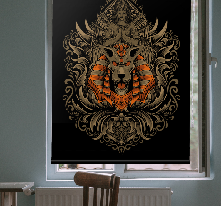 Lion Head Design roller blind - TenStickers
