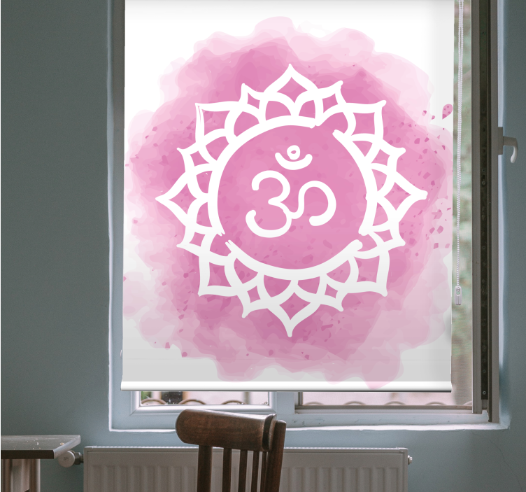 Mandala Om symbol zen roller blind - TenStickers