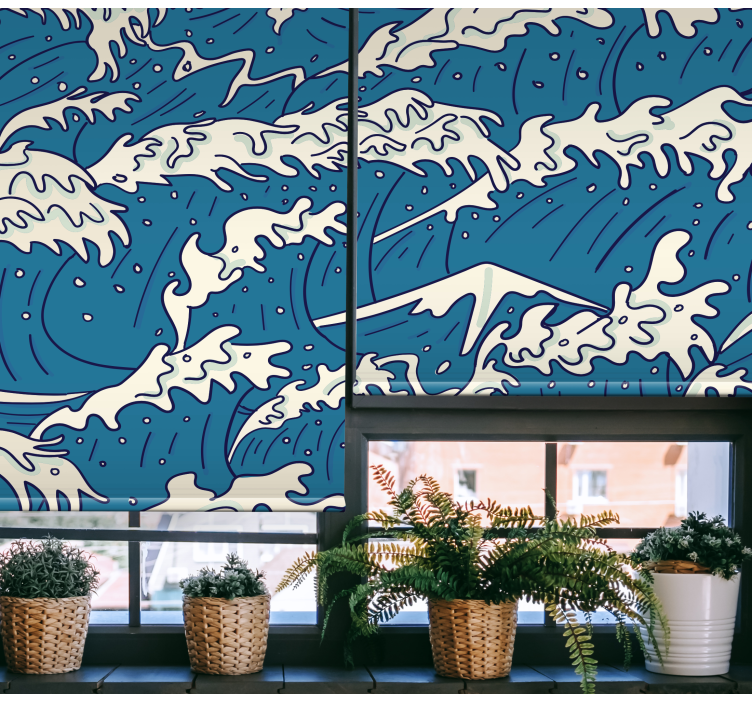 Marine Surge Motif roller blind - TenStickers