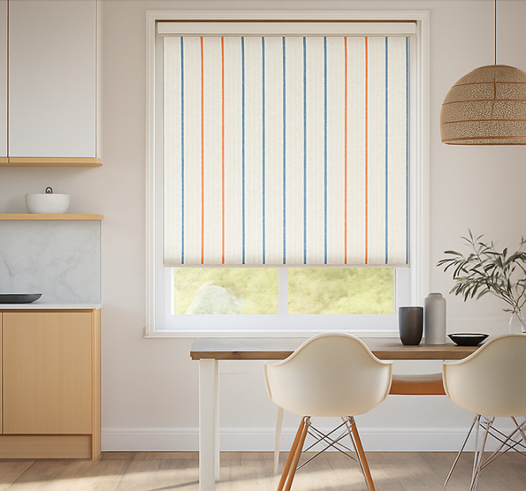 Multicolour linear pattern  dining room roller blind - TenStickers