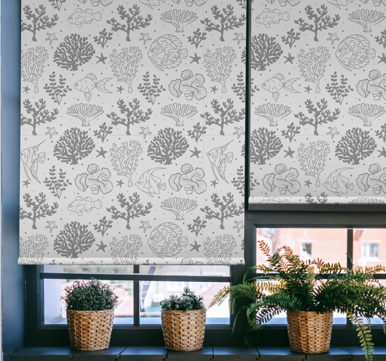 Ocean Life Patterns animal roller blind - TenStickers