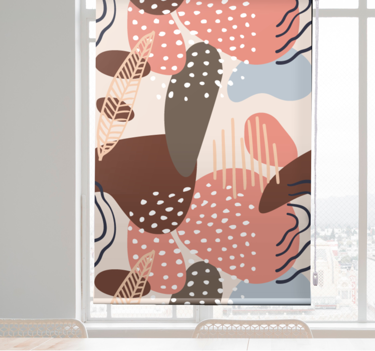 Organic pattern shapes modern roller blind - TenStickers