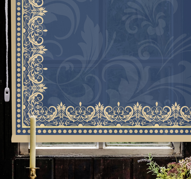 Ornate Foliage Patterns elegant roller blind - TenStickers