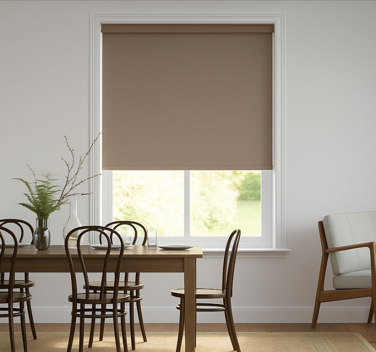 Peanut brown tone  dining room roller blind - TenStickers