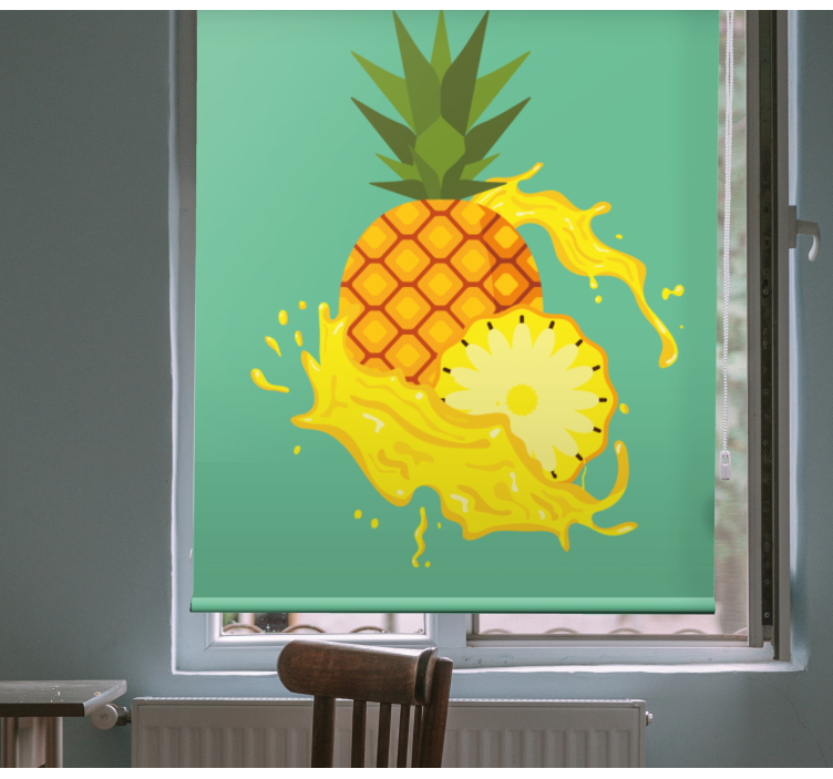 Pineapple Splash fruit and vegetable roller blind - TenStickers