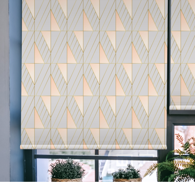 Pink and grey art deco style pattern  blind - TenStickers