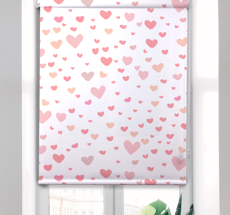 Pink hearts Romantic blind - TenStickers