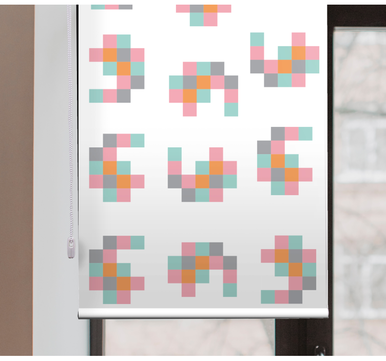 Pixelated geometric patterns original roller blind - TenStickers