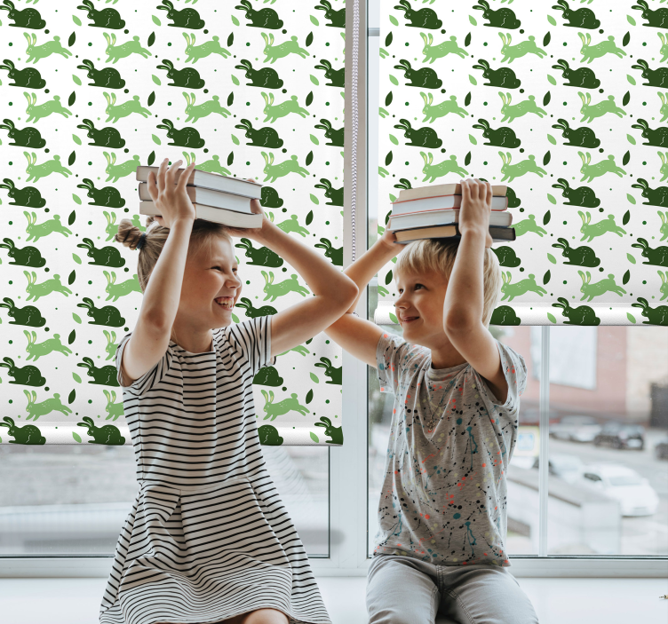 Playful Dinosaur Pattern animal roller blind - TenStickers