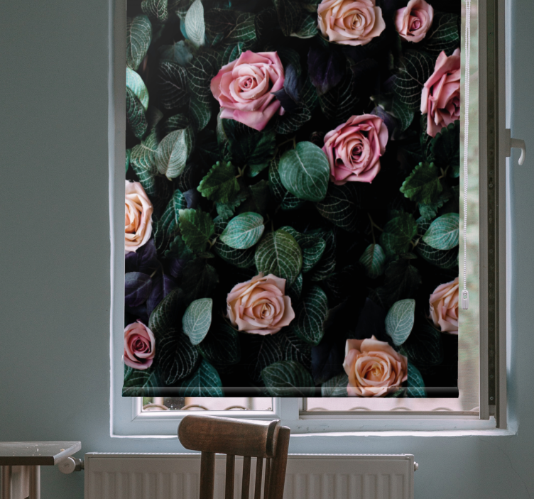 Realistic roses pattern flower roller blind - TenStickers