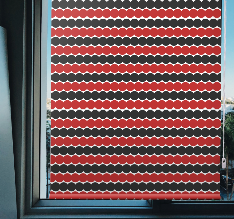 Red and black shapes texture and pattern roller blind - TenStickers