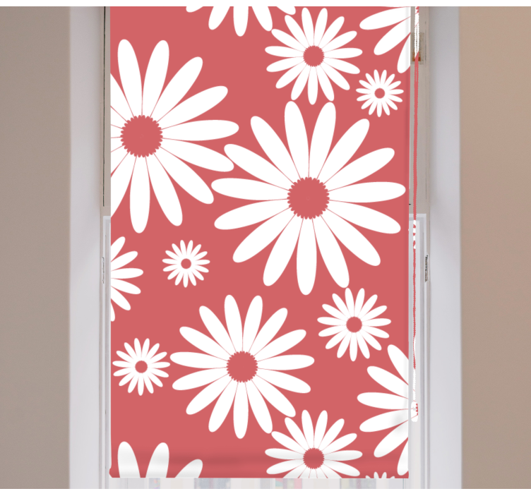 Red daisy flowers Flower blind - TenStickers