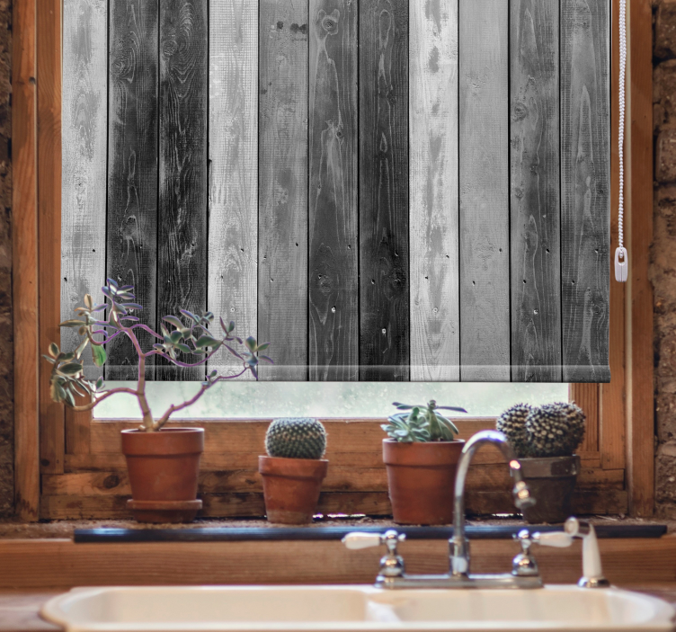 Rustic gray planks Texture and pattern blind - TenStickers