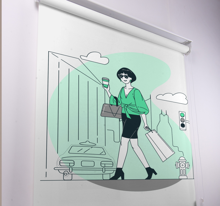 Shopping street Fun blind - TenStickers