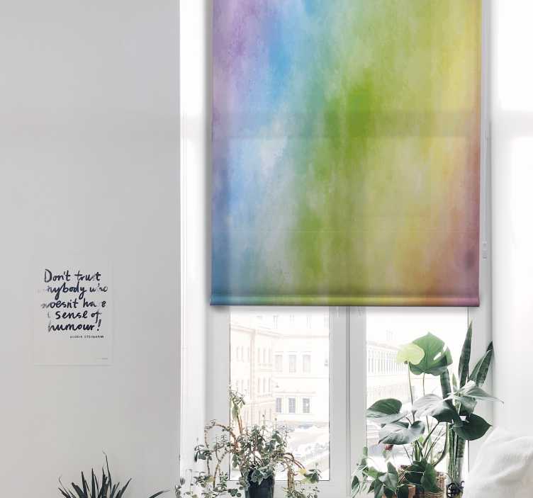 Soft gradient rainbow texture and pattern roller blind - TenStickers