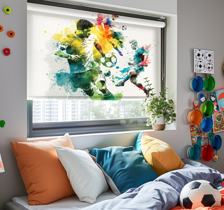Sport in action soccer roller blind - TenStickers