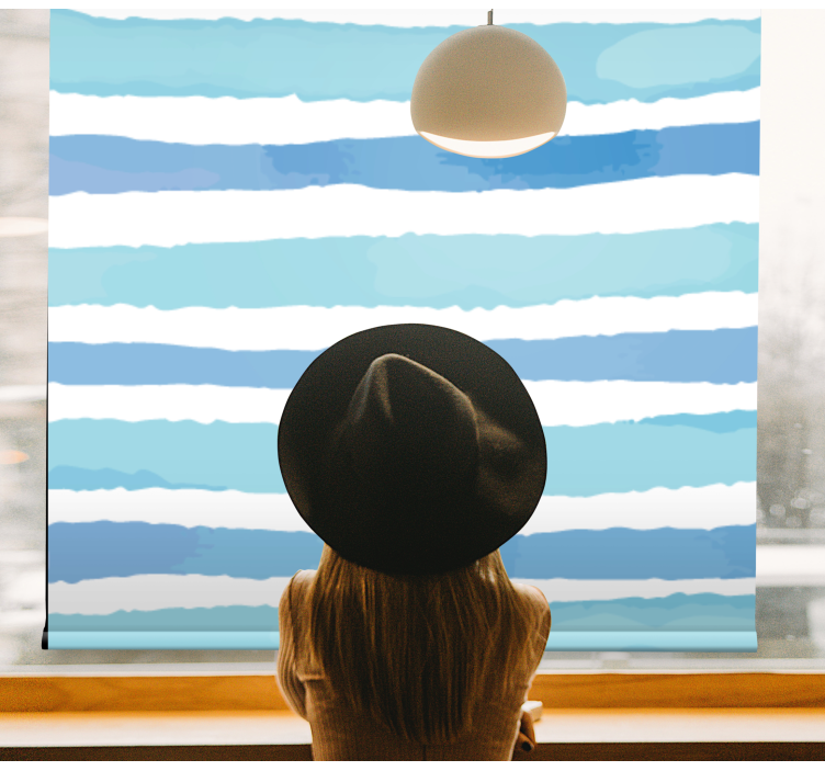 STRIPED WATER COLOR texture and pattern roller blind - TenStickers
