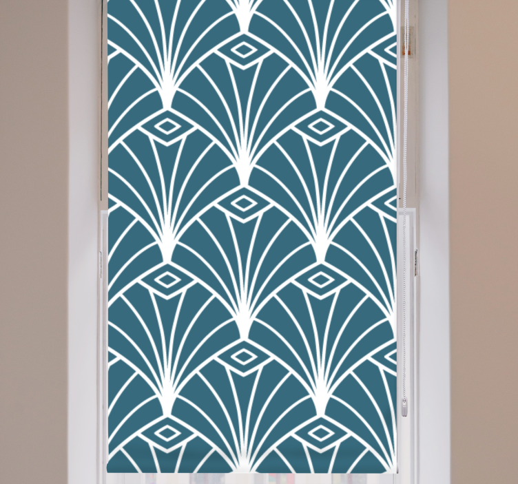 Stylish fan patterns modern roller blind - TenStickers