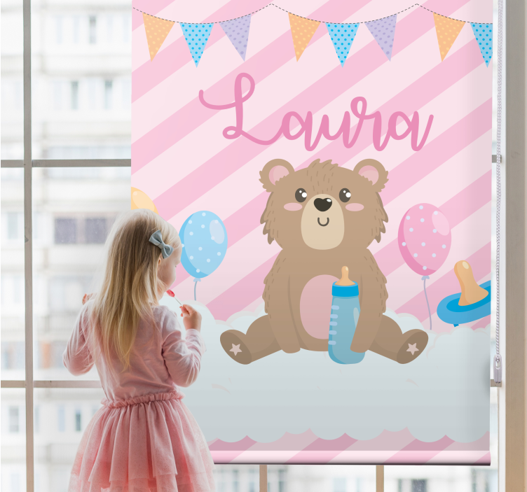 Teddy Bear Celebration customise roller blind - TenStickers