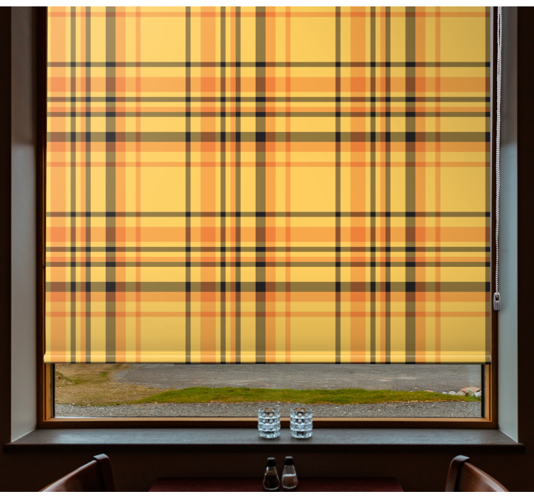 Texture and pattern roller blind classic plaid design - TenStickers