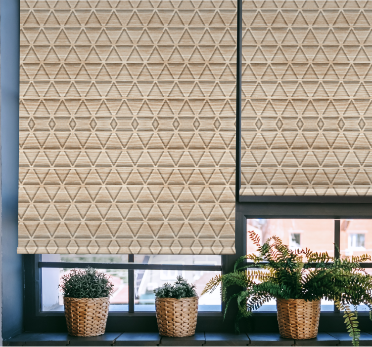 Texture and pattern roller blind geometric natural design - TenStickers