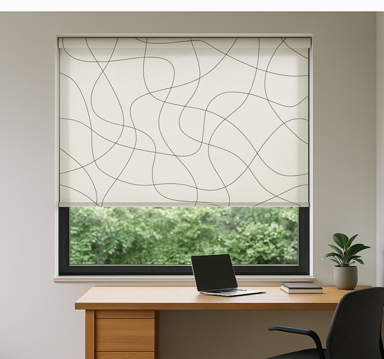 Trendy light see through office roller blind - TenStickers