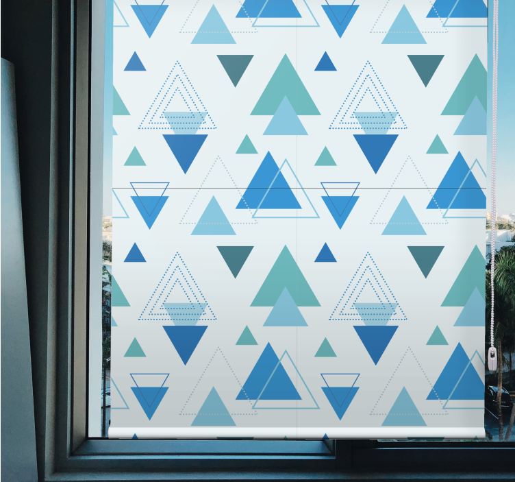 Triangular Motif Arrangement modern roller blind - TenStickers