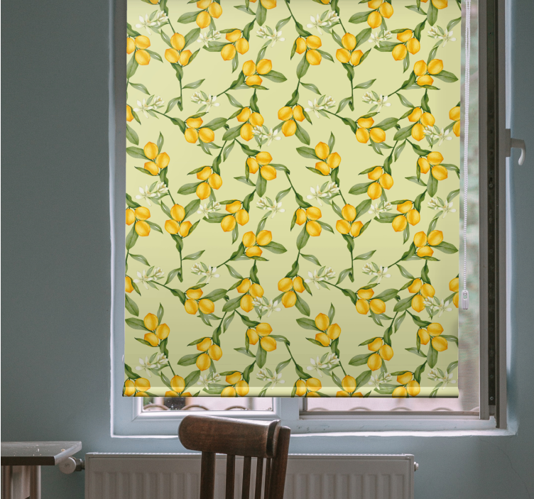 Tropical summer lemons pattern vegetable blind - TenStickers