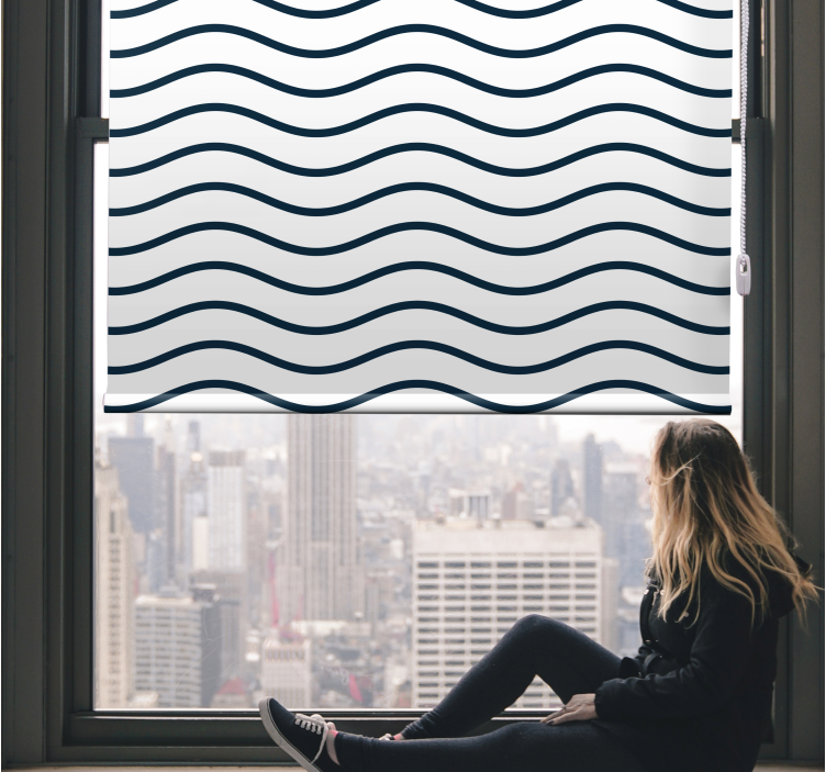 Undulating Wave Motifs texture and pattern roller blind - TenStickers