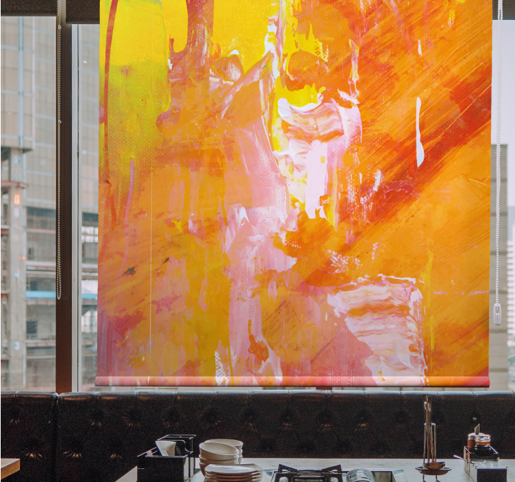 Vibrant Abstract Splashes texture and pattern roller blind - TenStickers