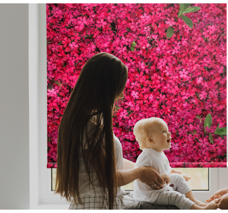 Vibrant Abundance flowers and plants roller blind - TenStickers