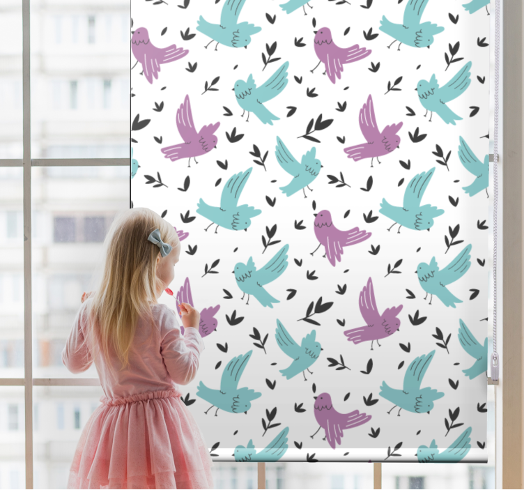 Vibrant Avian Motif animal roller blind - TenStickers