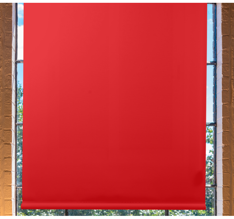 Vibrant Red Block opaque roller blind - TenStickers