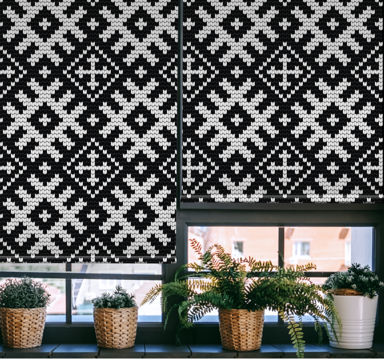 Viking chained squares pattern Modern blind - TenStickers