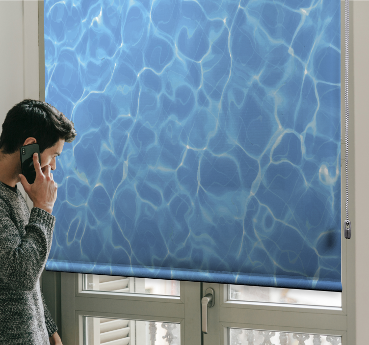 Water surface reflections bathroom roller blind - TenStickers