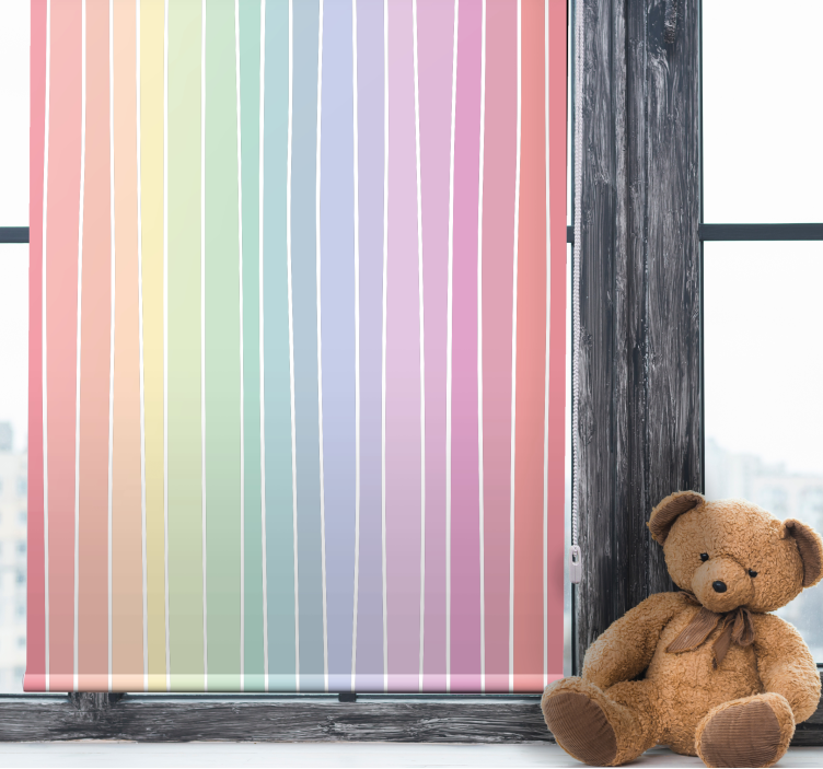 Watercolor vertical rainbow stripes blind - TenStickers