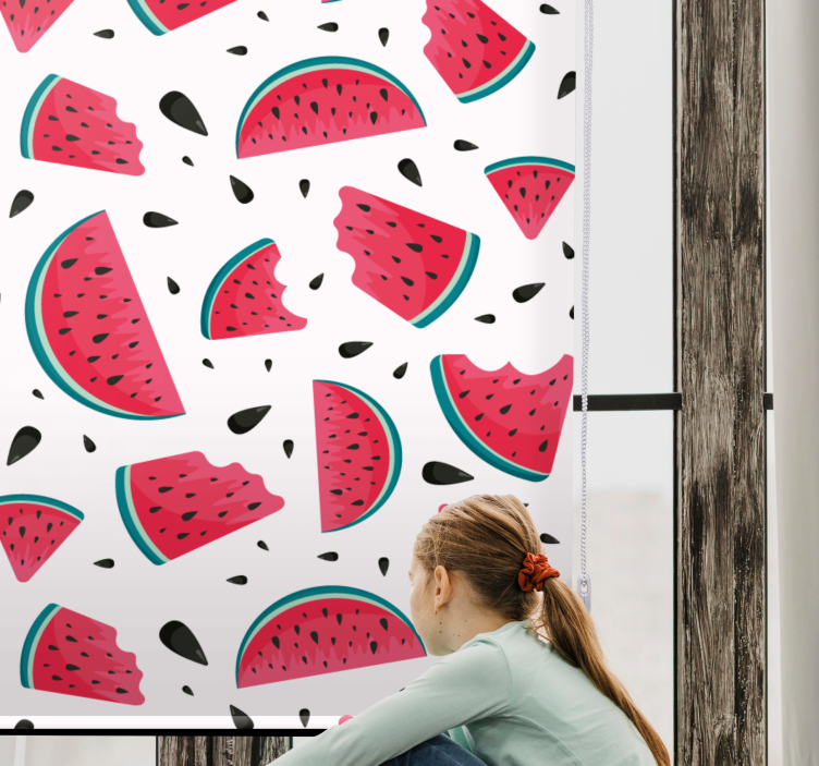 Watermelon Slice Pattern fruit and vegetable roller blind - TenStickers
