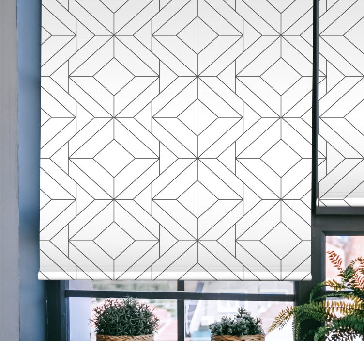 White "japandi" Texture and pattern blind - TenStickers