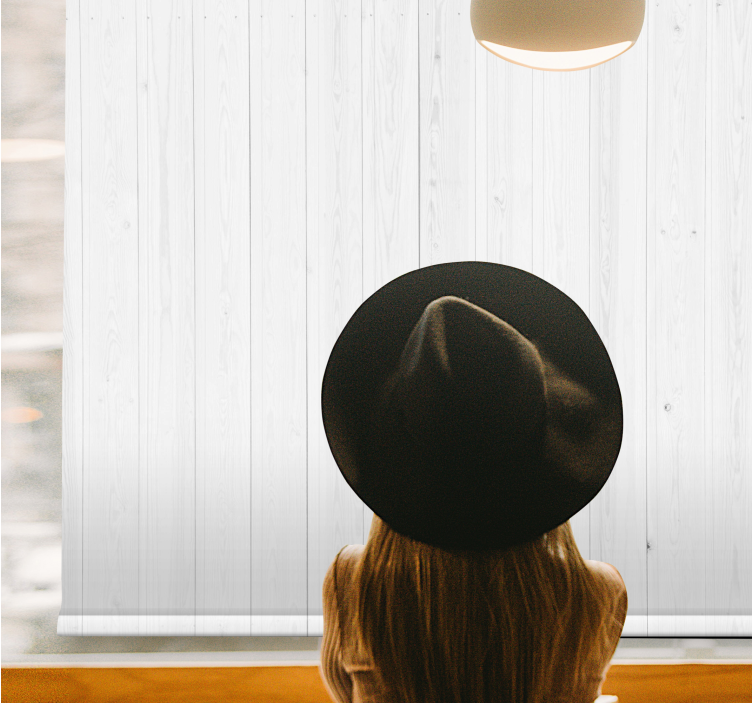 Grey wooden planks modern roller blind - TenStickers