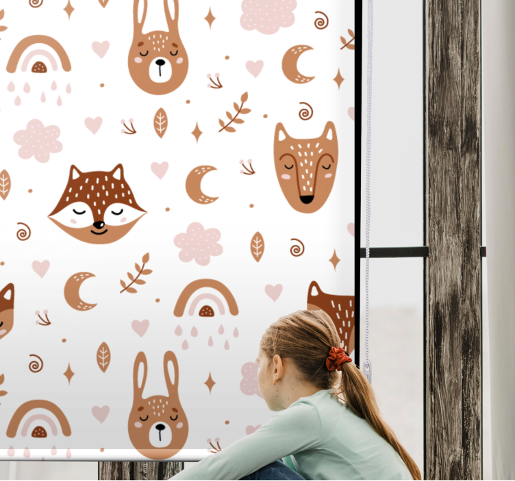 Woodland Creatures animal roller blind - TenStickers