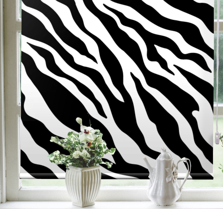 Zebra stripes motif animal roller blind - TenStickers