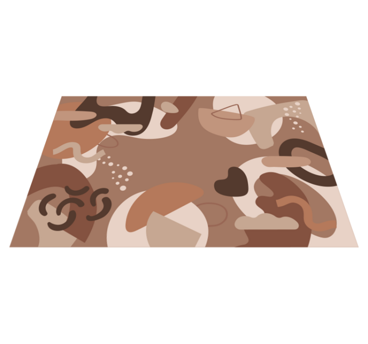 Abstract shapes "Mocha Mousse" modern placemats - TenStickers